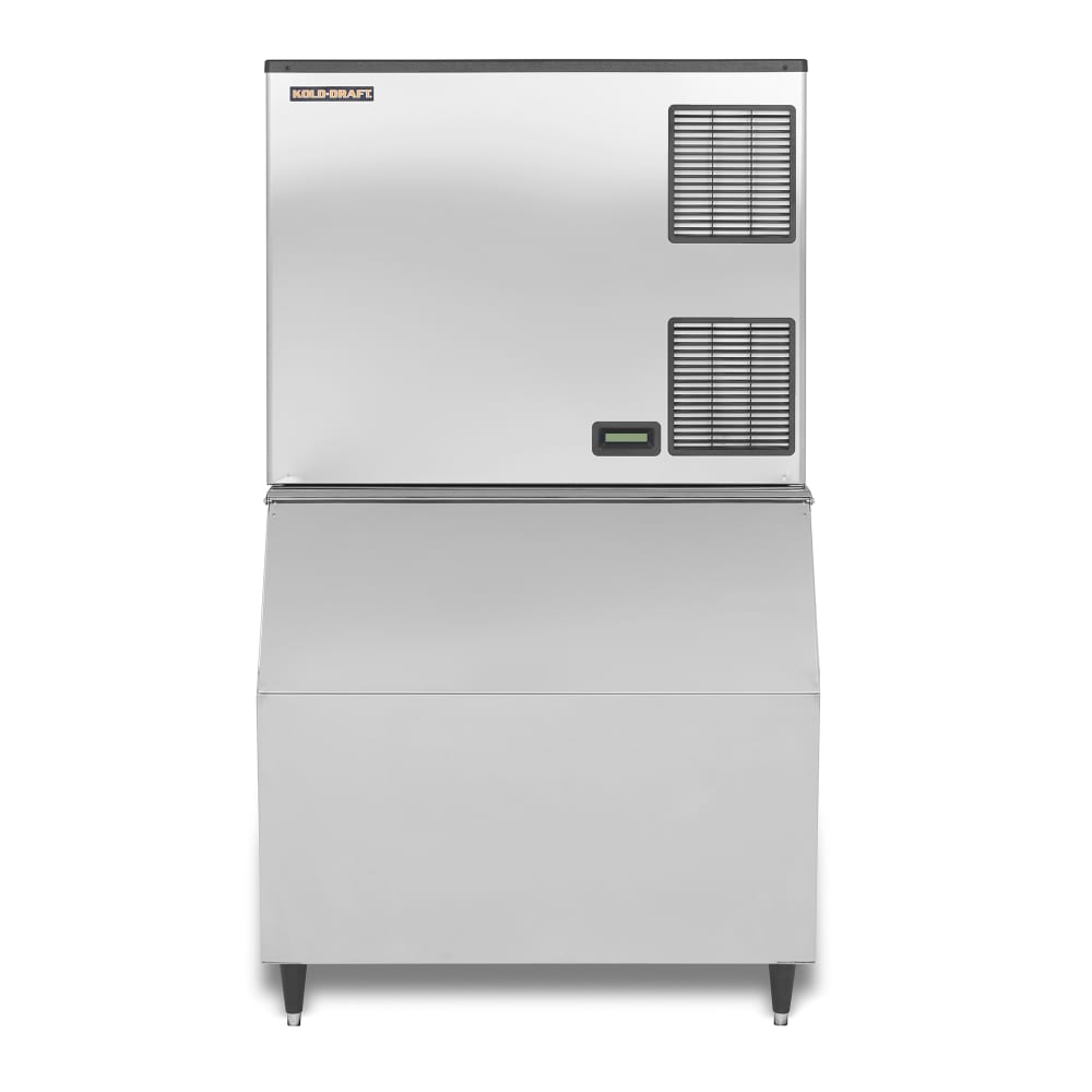 Kold-Draft GBX1064LC/KDB650 1047 lb Full Cube Ice Machine w/ Bin - 660 lb Storage, Water Cooled, 208-230v