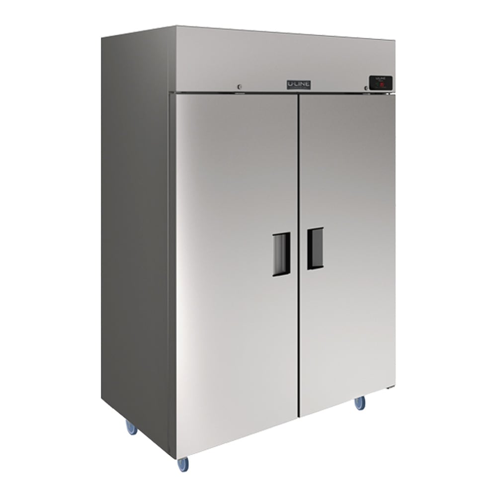 U-Line UCRE455-SS71A 55 1/8" Two Section Reach In Refrigerator, (2) Left/Right Hinge Solid Doors, 115v