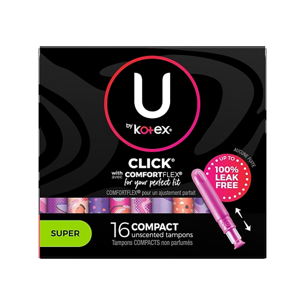 Kimberly-Clark U by Kotex® Tampons w/ Plastic Applicator - Super, Unscented (51581)