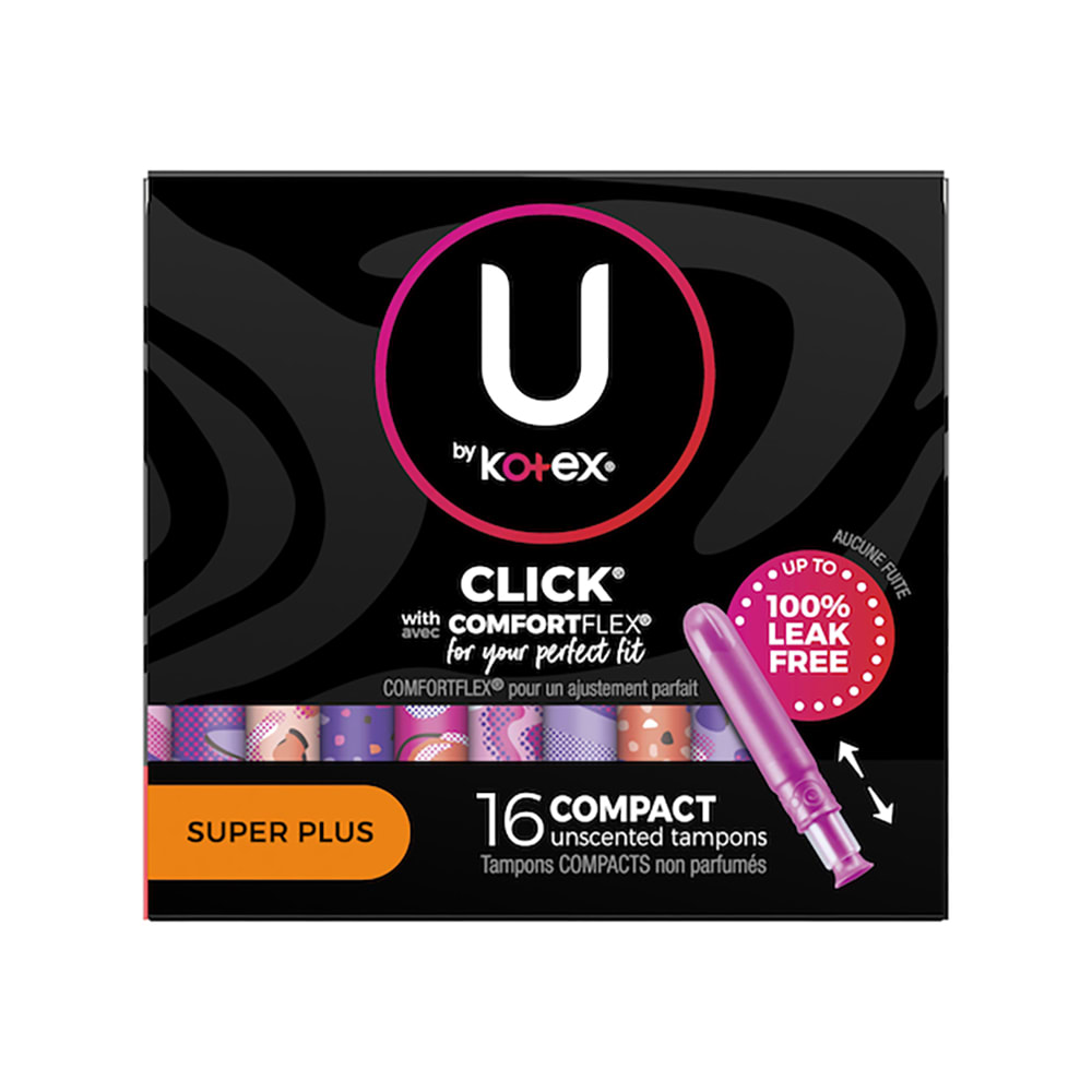 Kimberly-Clark U by Kotex® Tampons w/ Plastic Applicator - Super Plus, Unscented (51582)