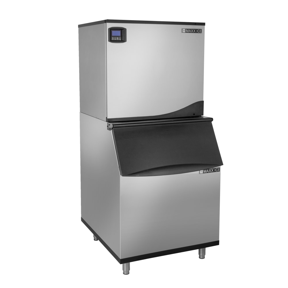 Maxx Ice MIM1000NH-B580 1000 lb Intelligent Half Cube Ice Machine w/ Bin - 580 lb Storage, Air Cooled, 220-240v
