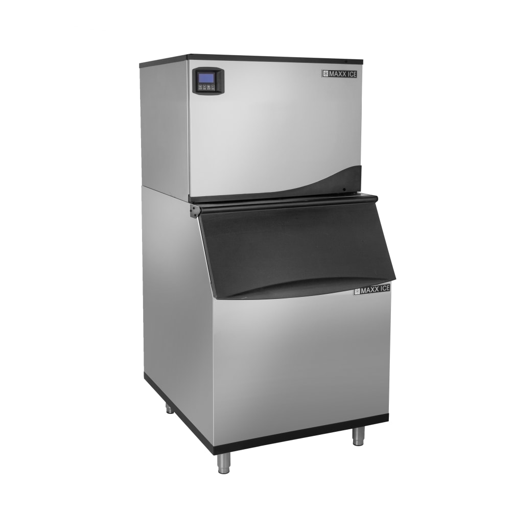 Maxx Ice MIM370NH-B470 361 lb Intelligent Half Cube Ice Machine w/ Bin - 470 lb Storage, Air Cooled, 120v