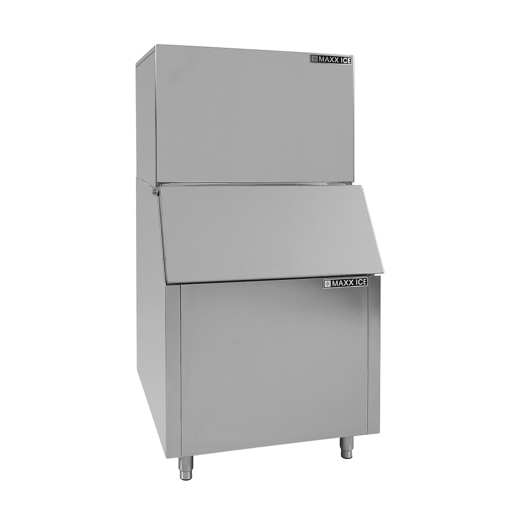 Maxx Ice MIM600-B580 602 lb Full Cube Ice Machine w/ Bin - 580 lb Storage, Air Cooled, 220/240v