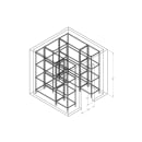 StoreIt Shelving Kit for 6' x 6' Walk-In Coolers/Freezers - (4) Levels, Epoxy Coated, Polymer Mats (AK66-6X67426-1WPM) thumbnail 2