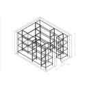 StoreIt Shelving Kit for 8' x 10' Walk-In Coolers/Freezers - (4) Levels, Epoxy Coated, Black (AK810-8X107426-1BK) thumbnail 2