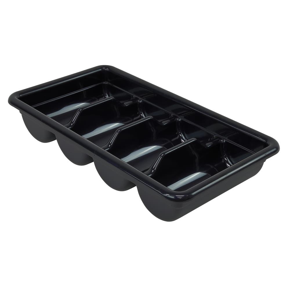 Quantum Food Service Bus Box - 20 7/16" x 11 3/8" x 3 3/4", Black (FSB-20113)