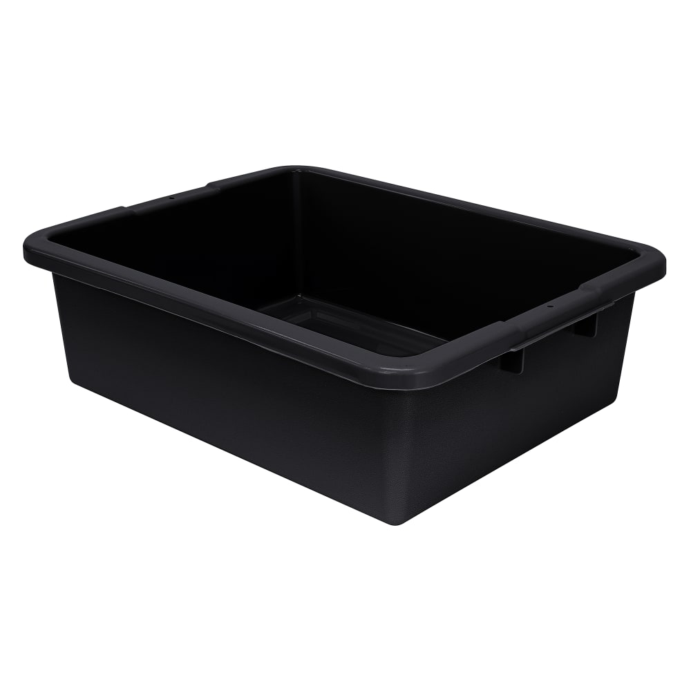 Quantum Food Service Bus Box - 21 1/2" x 17" x 7", Black (FSB-22177R)