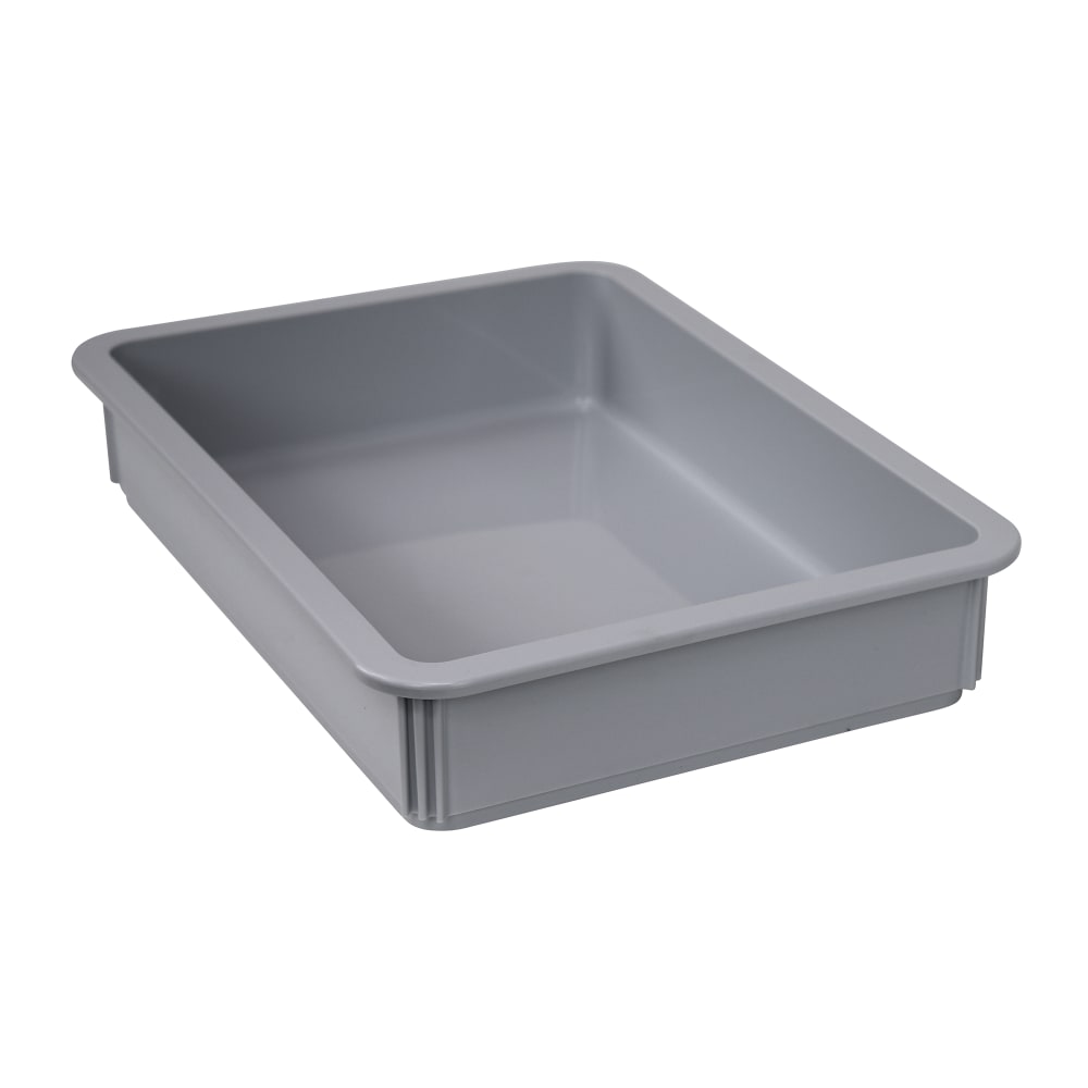 Quantum Food Service 17 3/4" x 12 3/4" Pizza Dough Box - Polypropylene, Gray (FSB-DT18133)