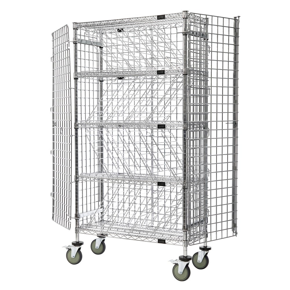 Quantum Food Service 74"H Commercial Wine Rack w/ () Bottle Capacity, Chrome (M1436-69BWSEC)