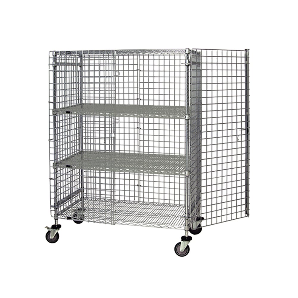 Quantum Food Service 48" Mobile Security Cage - 18"W, Chrome (M1848-69SEC-2)
