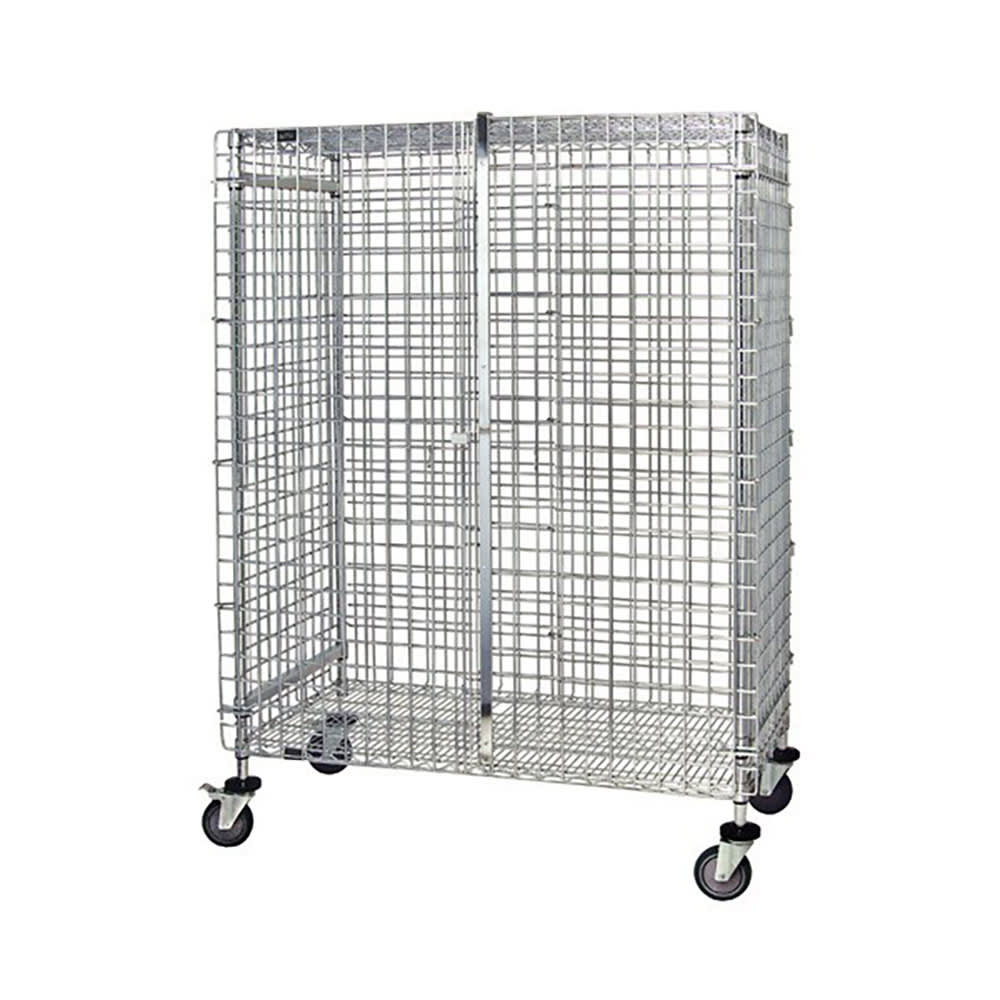 Quantum Food Service 60" Mobile Security Cage - 18"W, Chrome (M1860-69SEC)