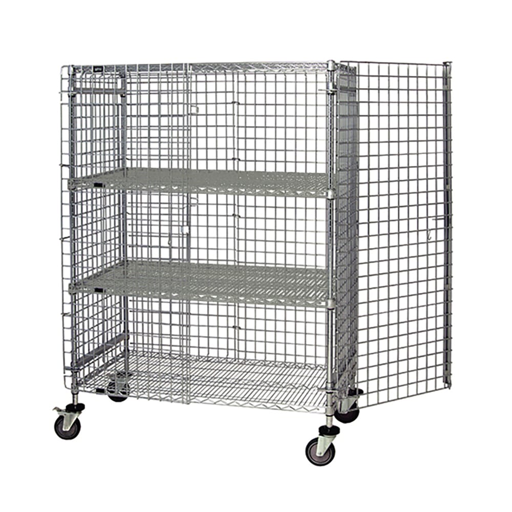 Quantum Food Service 60" Mobile Security Cage - 18"W, Chrome (M1860-69SEC-2)