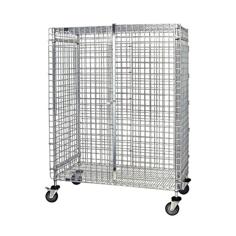 Quantum Food Service 36" Mobile Security Cage - 21"W, Chrome (M2136-69SEC)