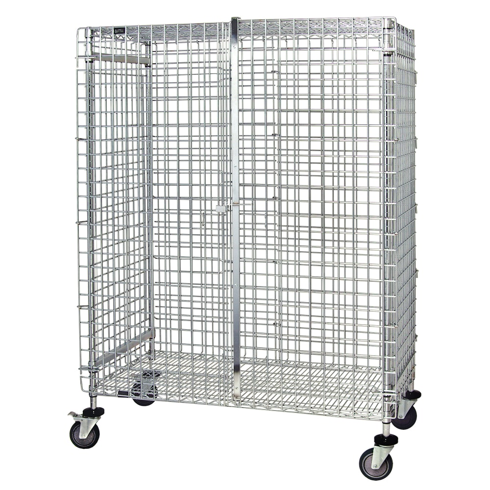 Quantum Food Service 36" Mobile Security Cage - 24"W, Chrome (M2436-69SEC)