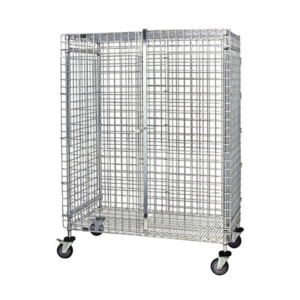 Quantum Food Service 48" Mobile Security Cage - 18"W, Green Epoxy Coated (MD1848-70SEC)
