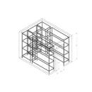 StoreIt Shelving Kit for 6' x 8' Walk-In Coolers/Freezers - (4) Levels, Epoxy Coated, Gray (NL68-6X87426-1GY) thumbnail 2