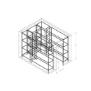 StoreIt Shelving Kit for 6' x 8' Walk-In Coolers/Freezers - (4) Levels, Epoxy Coated, Gray (NL68-6X87426-3GY) thumbnail 2