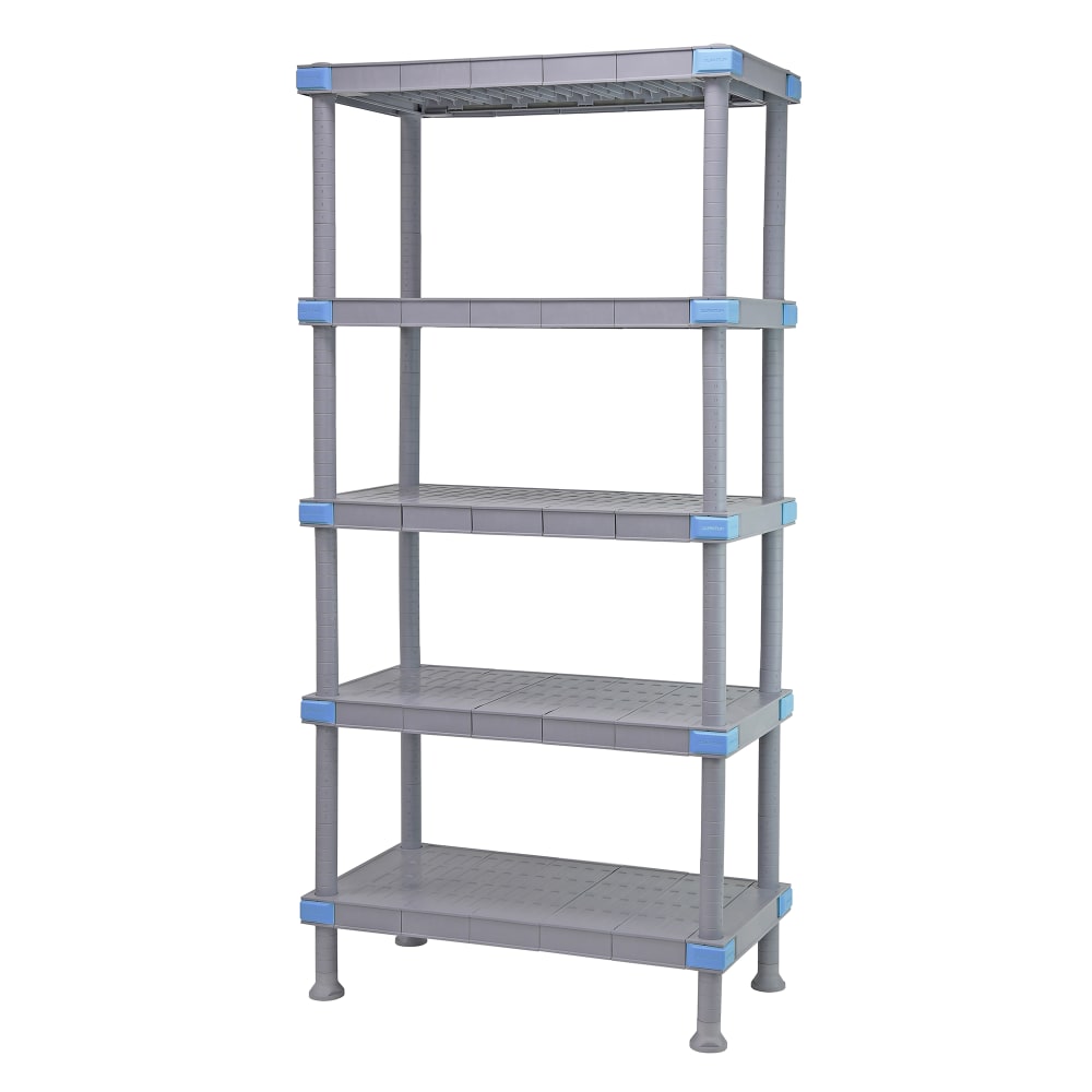 Quantum Food Service 24" NSF 5-Tier Polymer Shelf - Millenia™, 18"W, 50"H (QP182450SS-5)