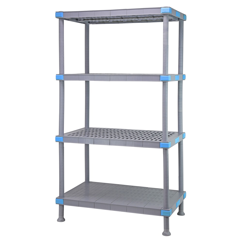 Quantum Food Service 24" NSF 4-Tier Polymer Shelf - Millenia™, 18"W, 74"H (QP182474V3S1)