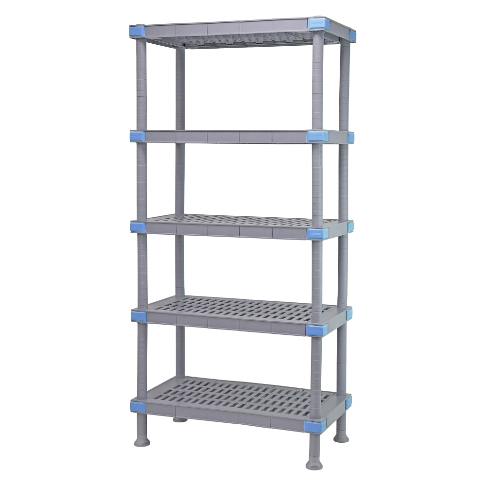 Quantum Food Service 24" NSF 5-Tier Polymer Shelf - Millenia™, 21"W, 50"H (QP212450VS-5)
