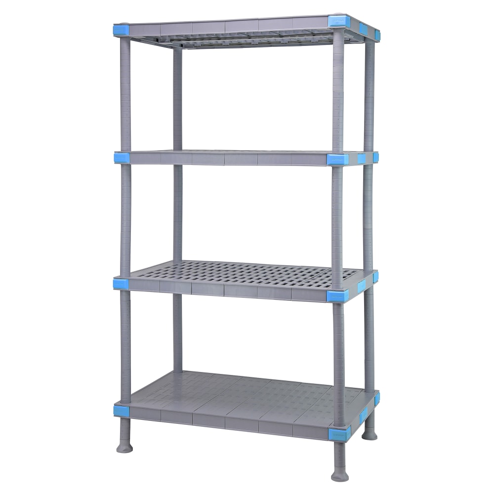 Quantum Food Service 30" NSF 4-Tier Polymer Shelf - Millenia™, 21"W, 62"H (QP213062V3S1)