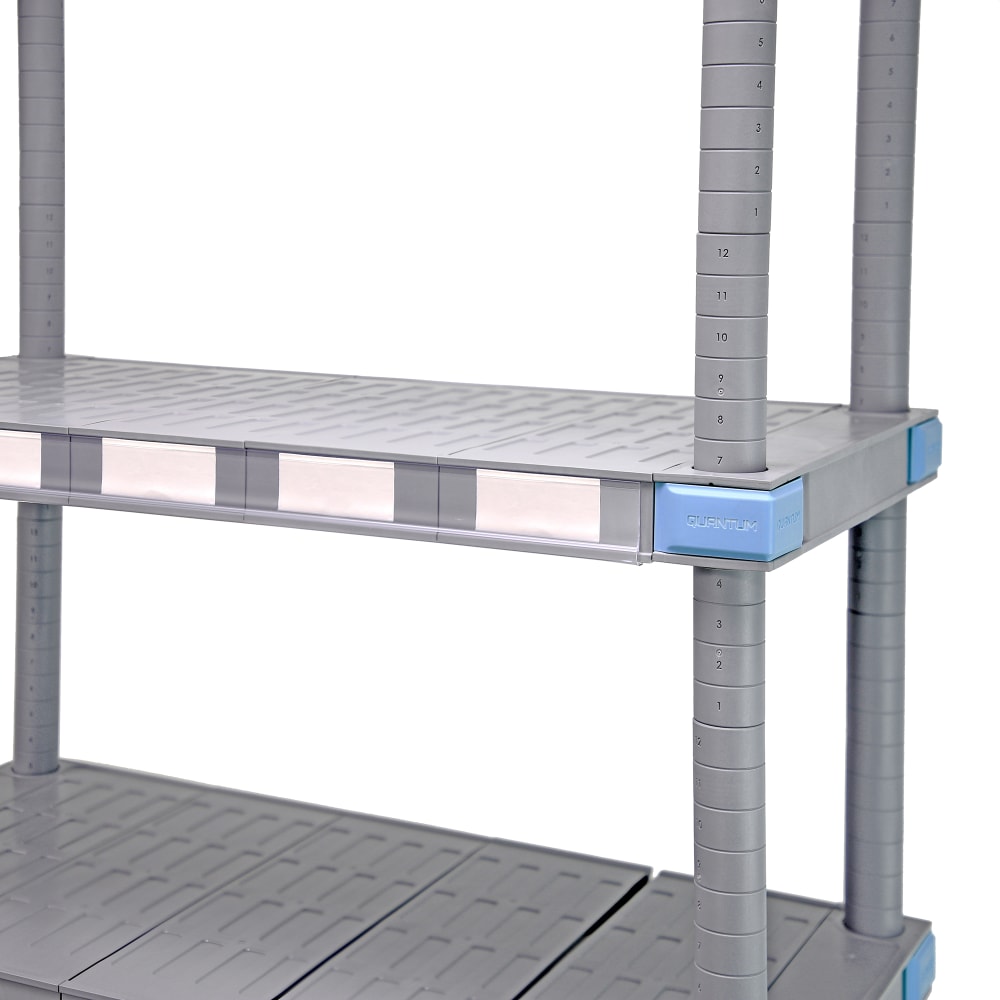 Quantum Food Service 29 1/2" Shelf Label Holder - Plastic, Clear (QPLH29C)