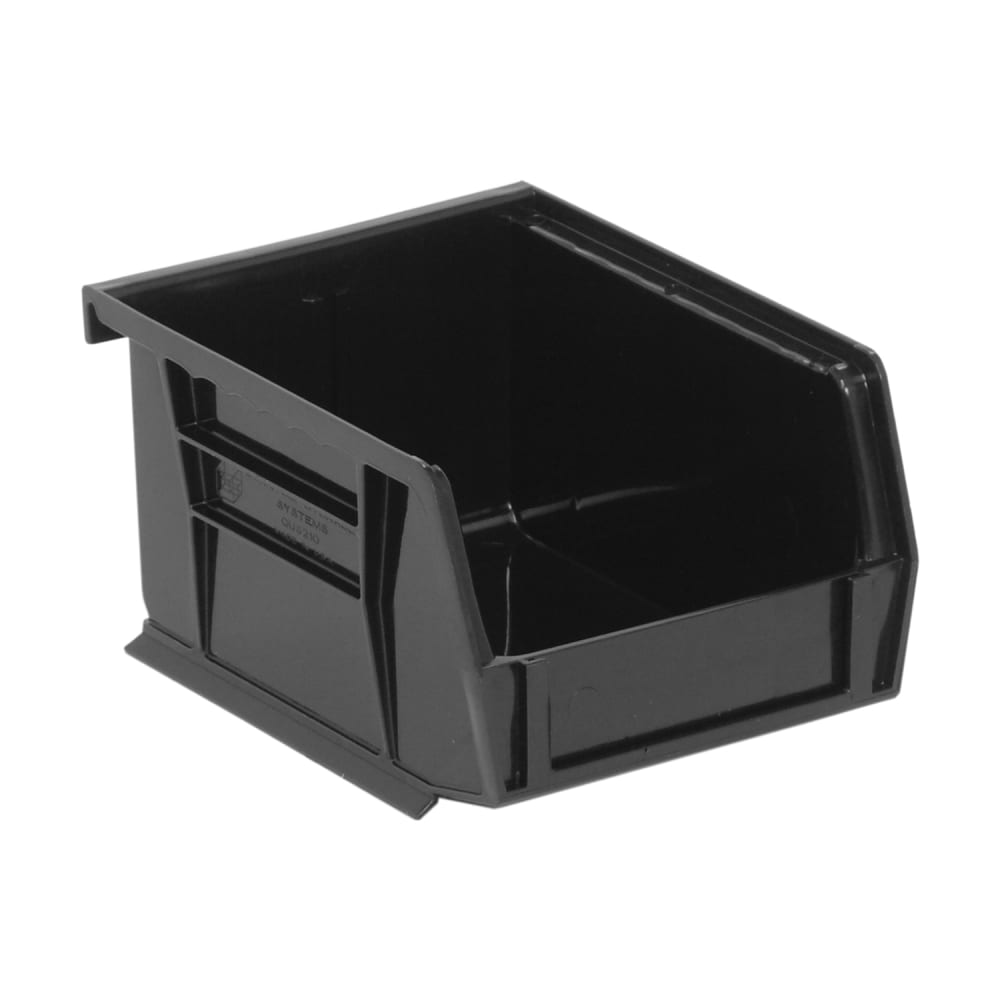 Quantum Food Service Stack & Hang Shelf Bin - 5 3/8" x 4 1/8", Black (QUS210)