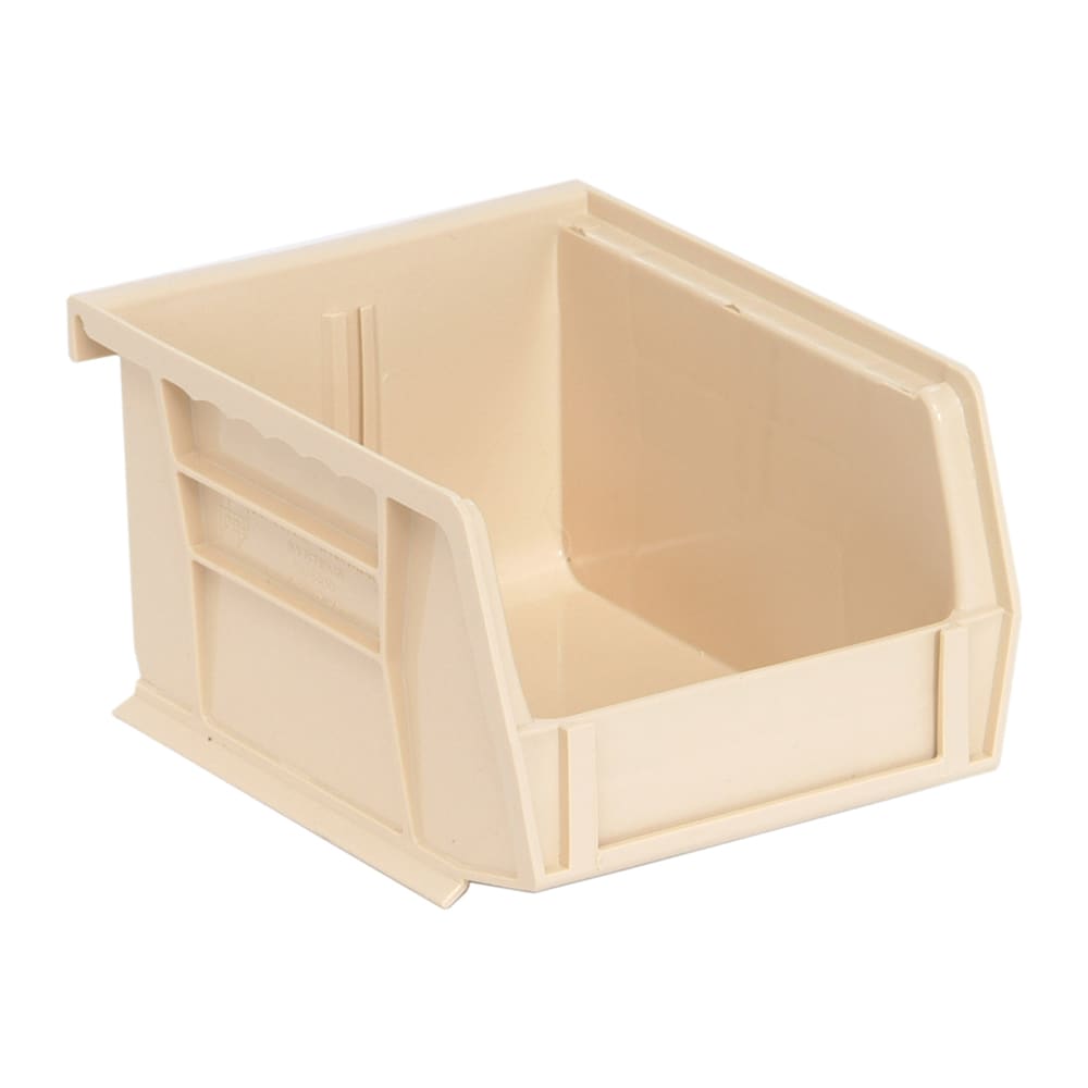 Quantum Food Service Stack & Hang Shelf Bin - 5 3/8" x 4 1/8", Ivory (QUS210)