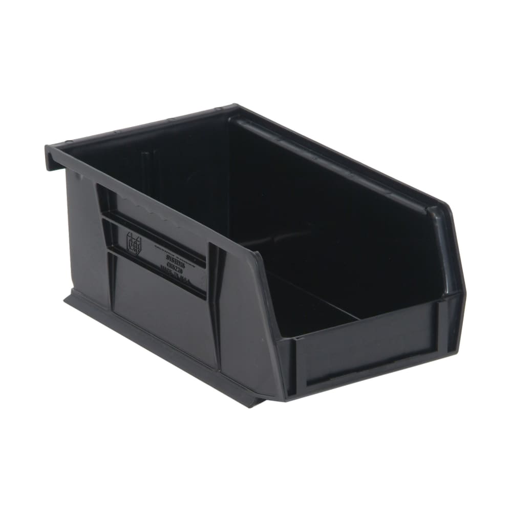 Quantum Food Service Stack & Hang Shelf Bin - 7 3/8" x 4 1/8", Black (QUS220)
