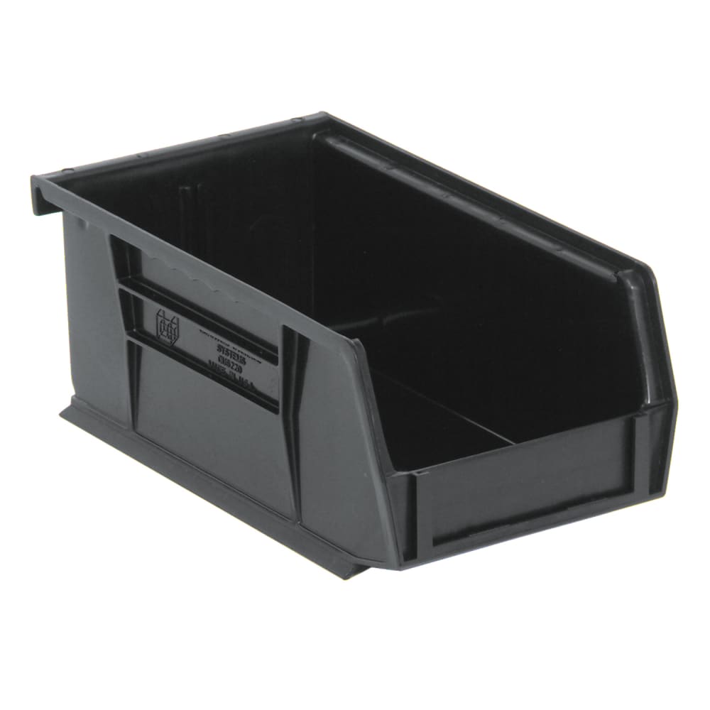 Quantum Food Service Stack & Hang Shelf Bin - 7 3/8" x 4 1/8", Black (QUS220)