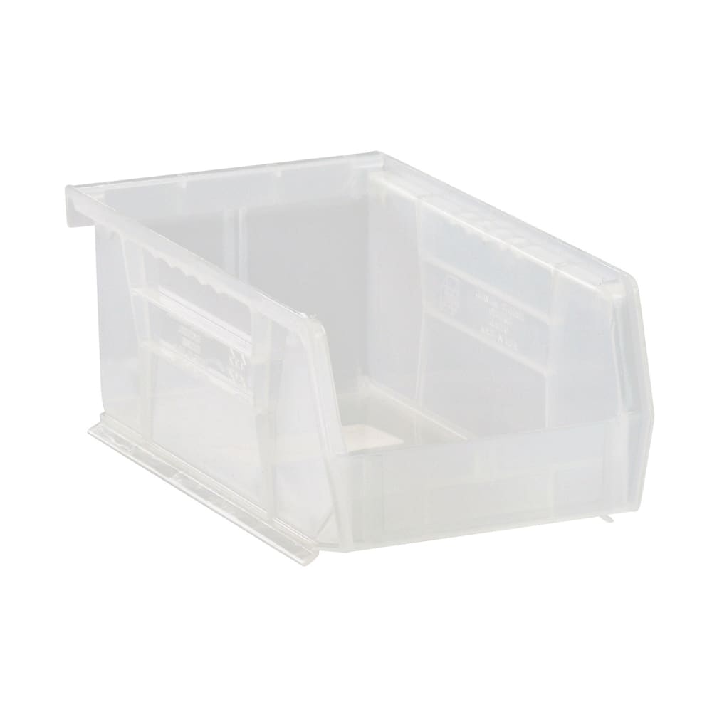Quantum Food Service Stack & Hang Shelf Bin - 7 3/8" x 4 1/8", Clear (QUS220)