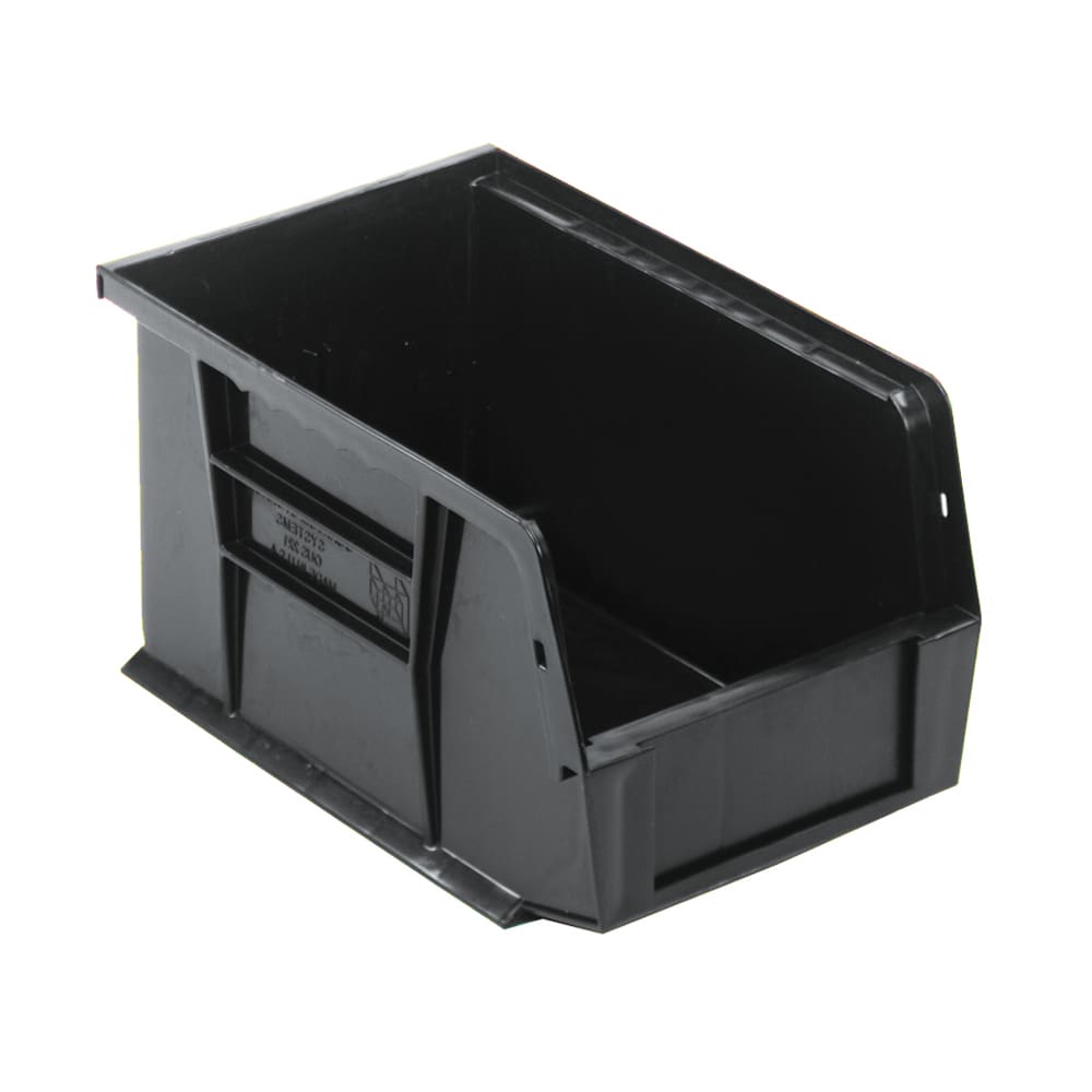 Quantum Food Service Stack & Hang Shelf Bin - 9 1/4" x 6", Black (QUS221BR)