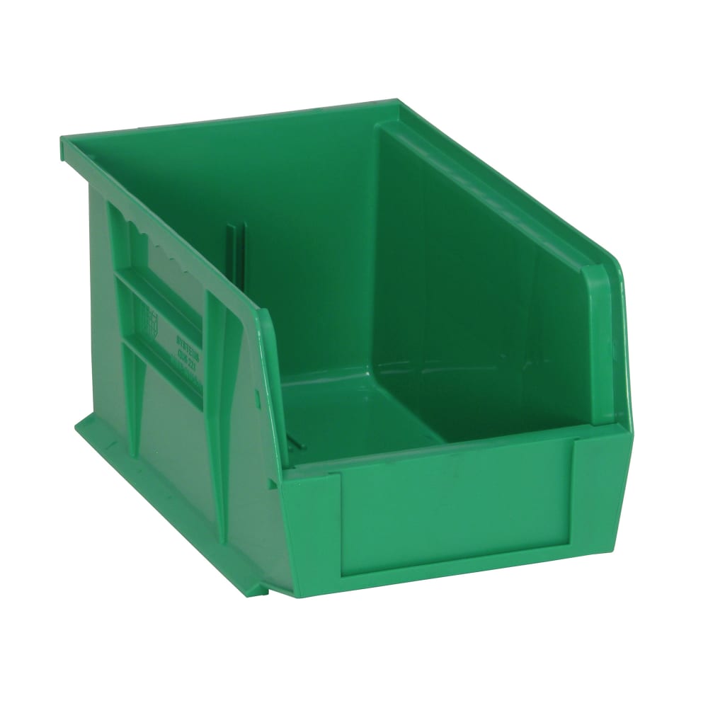 Quantum Food Service Stack & Hang Shelf Bin - 9 1/4" x 6", Green (QUS221)