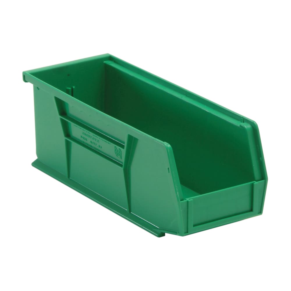 Quantum Food Service Stack & Hang Shelf Bin - 10 7/8" x 4 1/8", Green (QUS224)