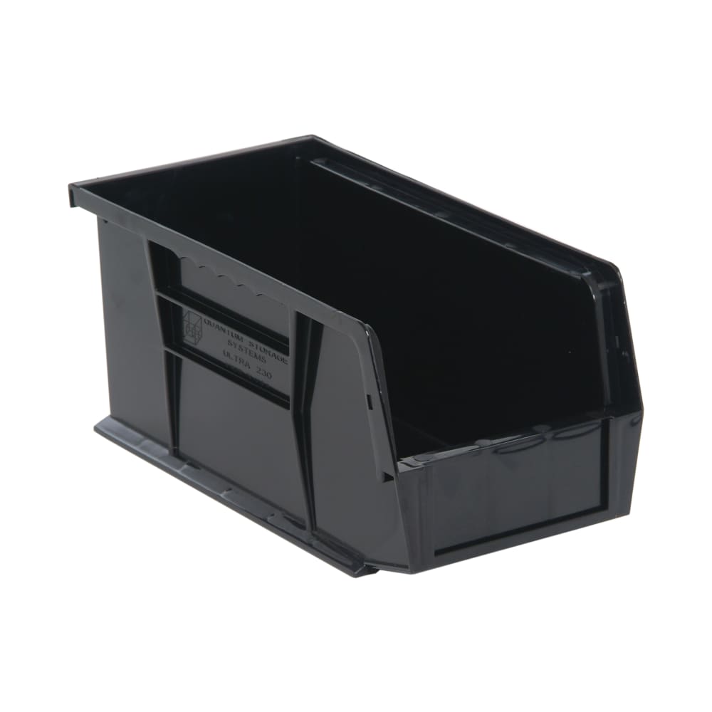Quantum Food Service Stack & Hang Shelf Bin - 10 7/8" x 5 1/2", Black (QUS230)