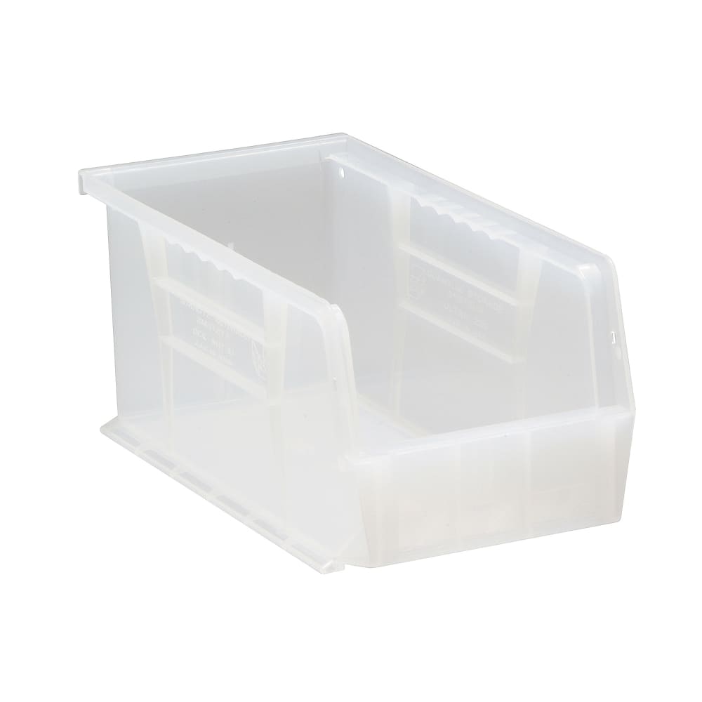 Quantum Food Service Stack & Hang Shelf Bin - 10 7/8" x 5 1/2", Clear (QUS230)