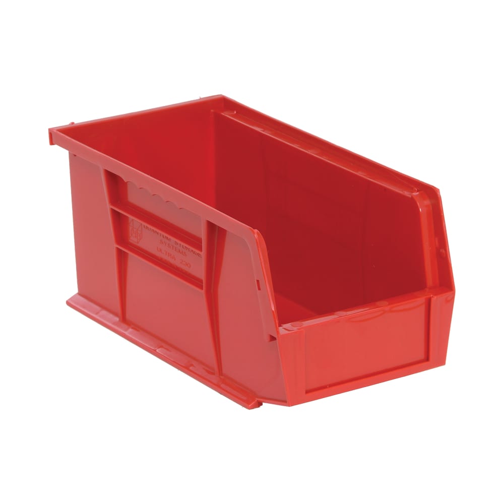 Quantum Food Service Stack & Hang Shelf Bin - 10 7/8" x 5 1/2", Red (QUS230)