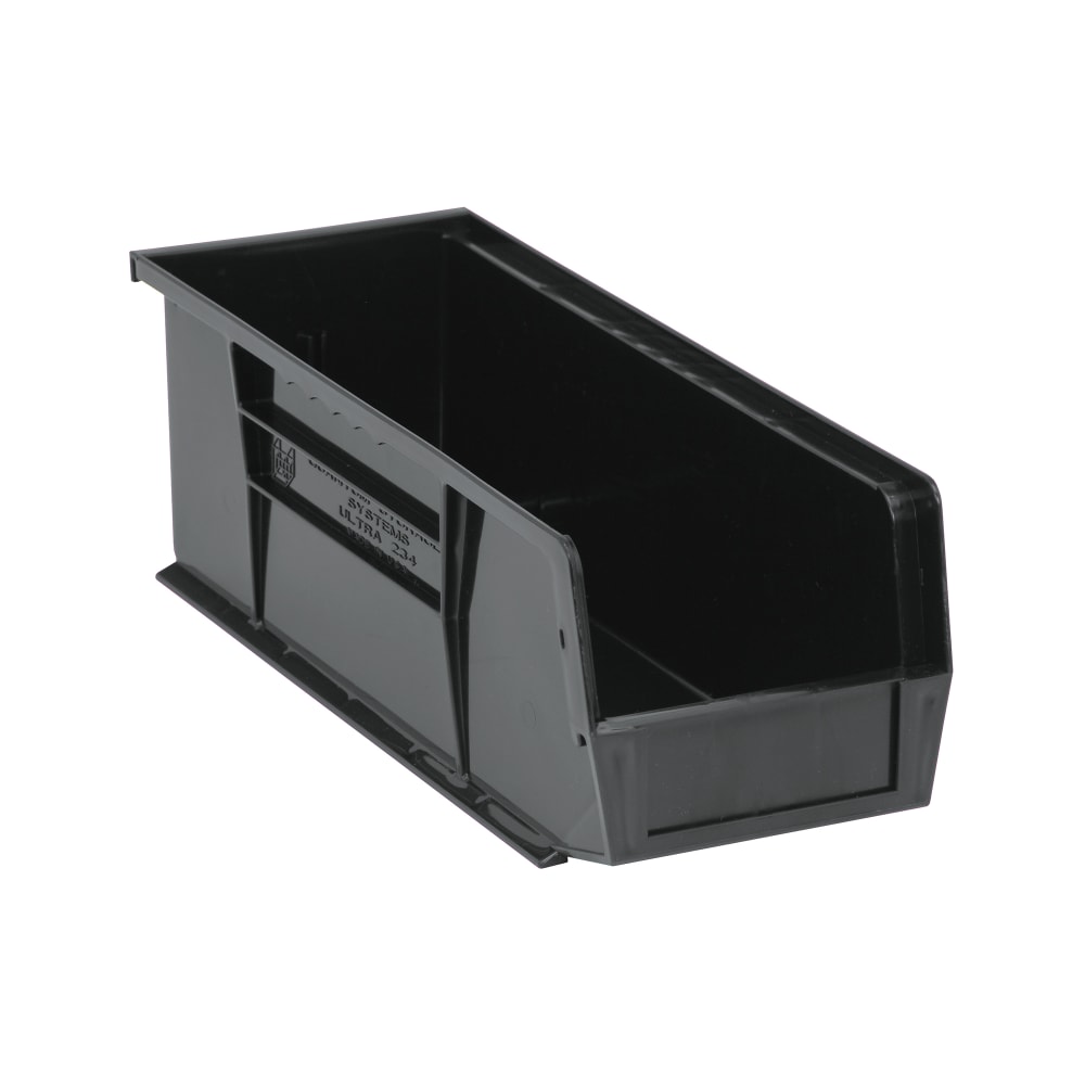 Quantum Food Service Stack & Hang Shelf Bin - 14 3/4" x 5 1/2", Black (QUS234)