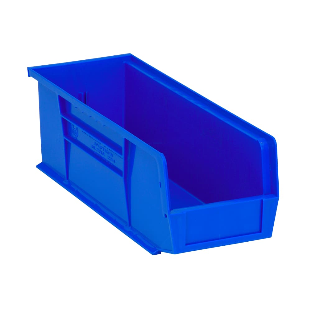 Quantum Food Service Stack & Hang Shelf Bin - 14 3/4" x 5 1/2", Blue (QUS234)