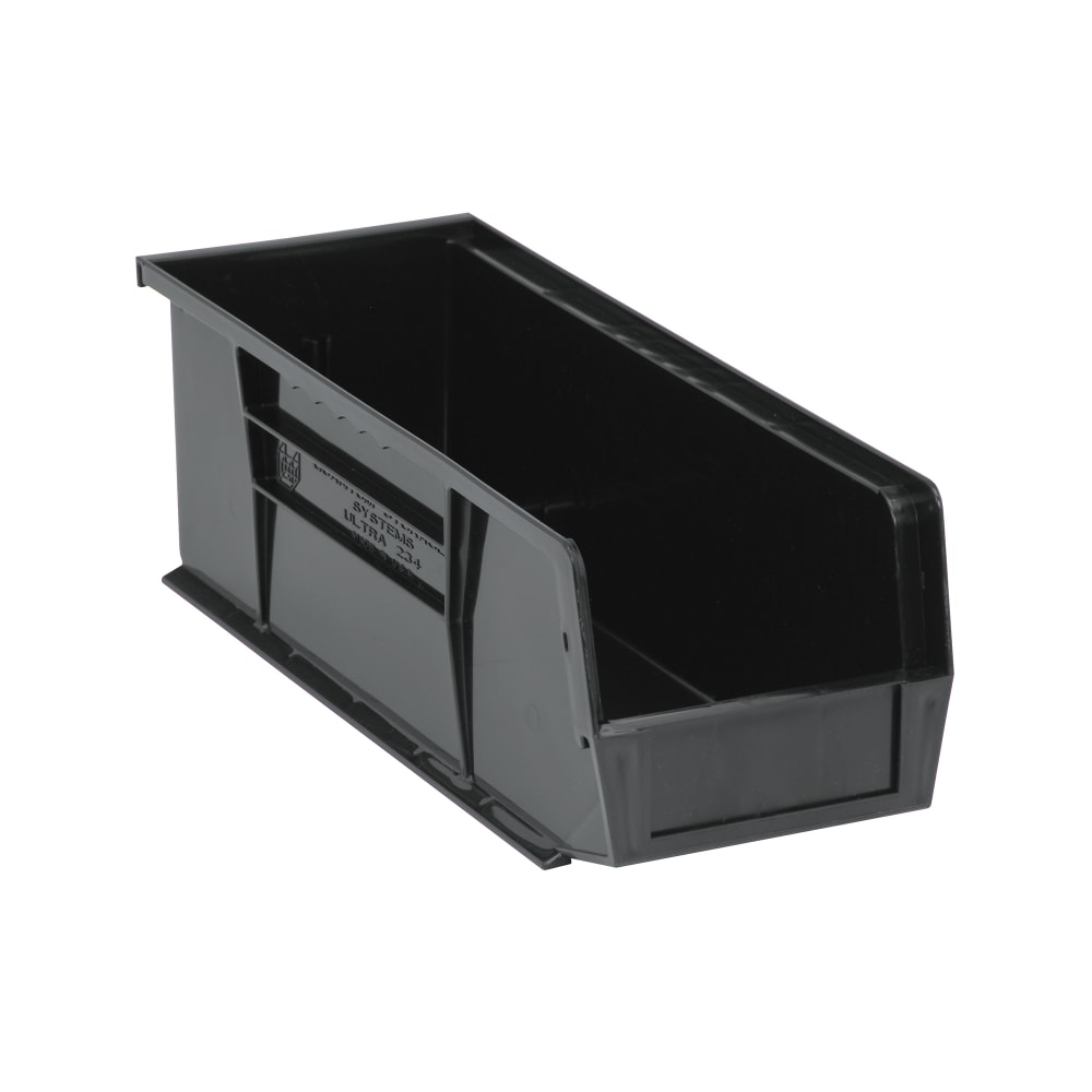 Quantum Food Service Stack & Hang Shelf Bin - 14 3/4" x 5 1/2", Black (QUS234)