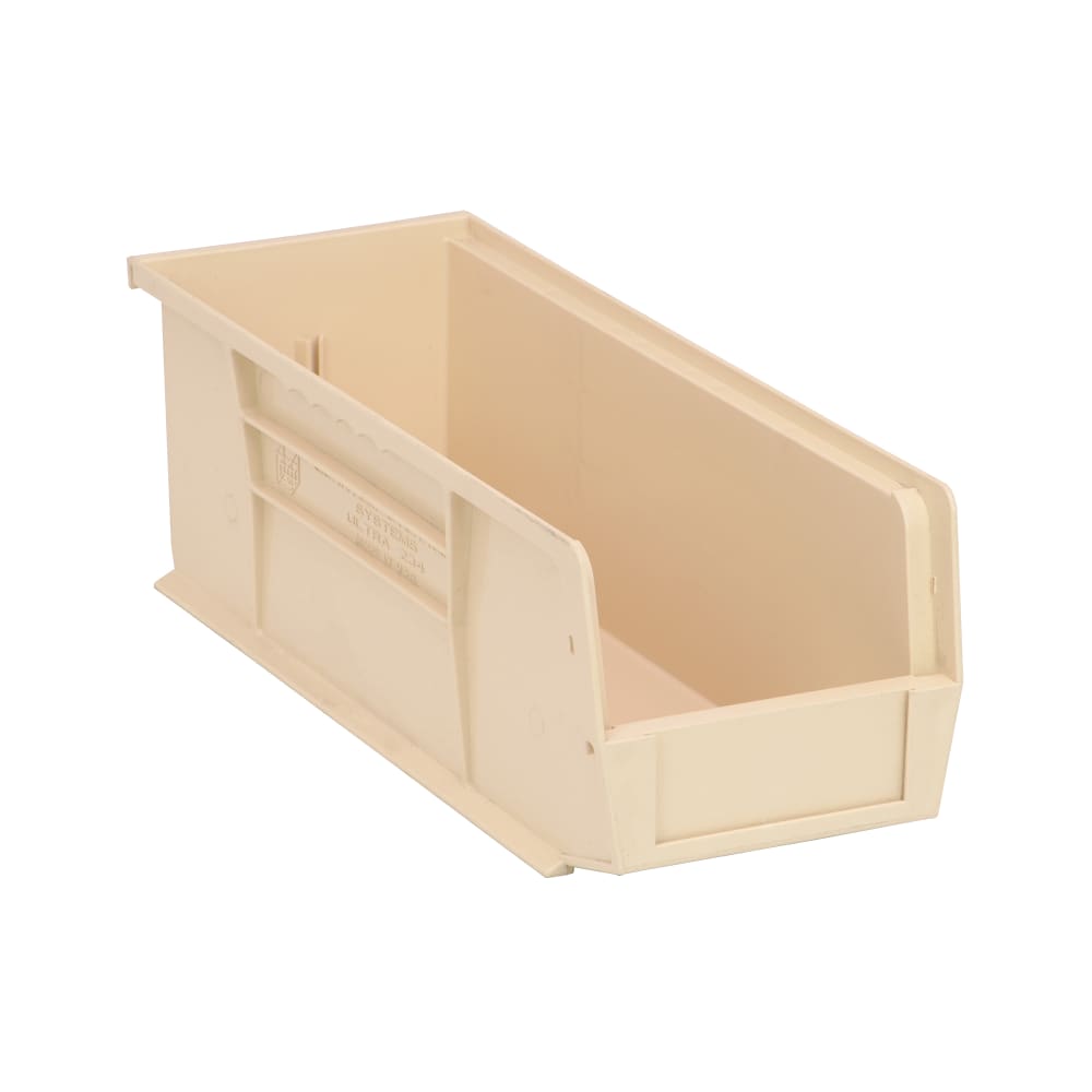 Quantum Food Service Stack & Hang Shelf Bin - 14 3/4" x 5 1/2", Ivory (QUS234)