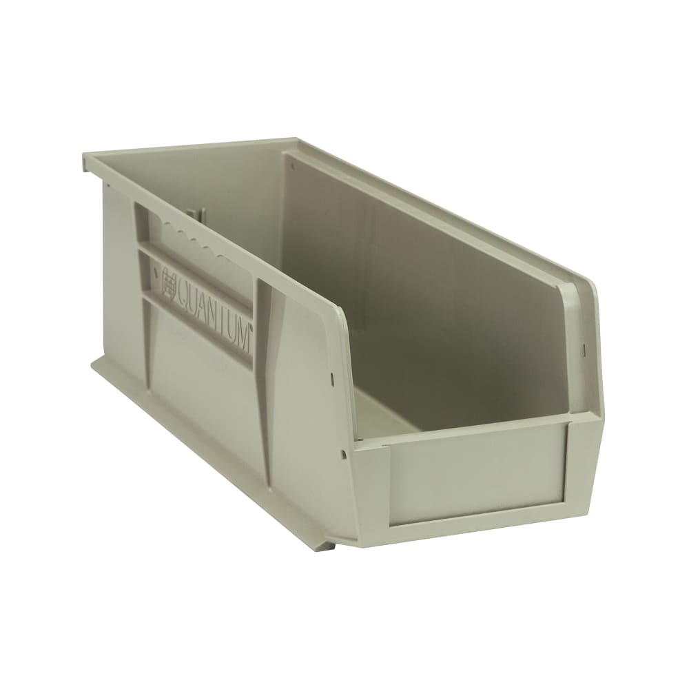 Quantum Food Service Stack & Hang Shelf Bin - 14 3/4" x 5 1/2", Stone (QUS234)