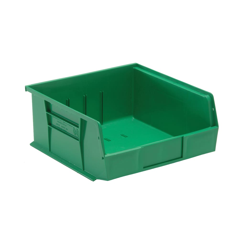 Quantum Food Service Stack & Hang Shelf Bin - 10 7/8" x 11", Green (QUS235)