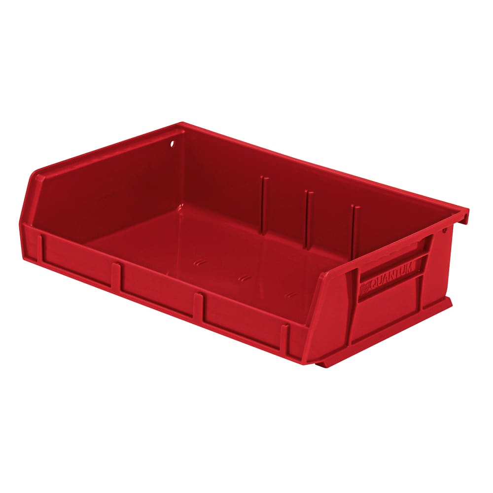Quantum Food Service Stack & Hang Shelf Bin - 11" x 7 3/8", Red (QUS236)