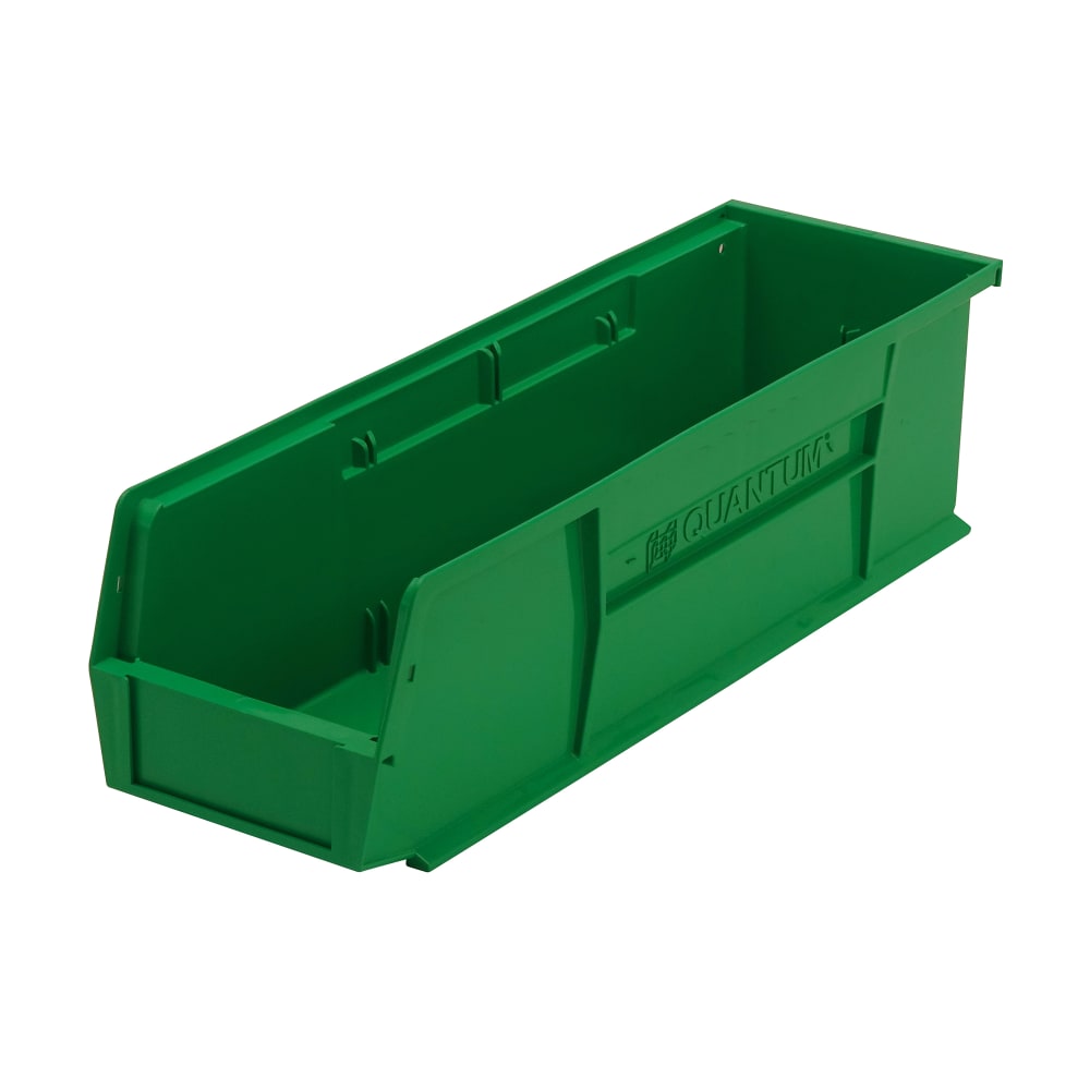 Quantum Food Service Stack & Hang Shelf Bin - 18" x 5 1/2", Green (QUS238)