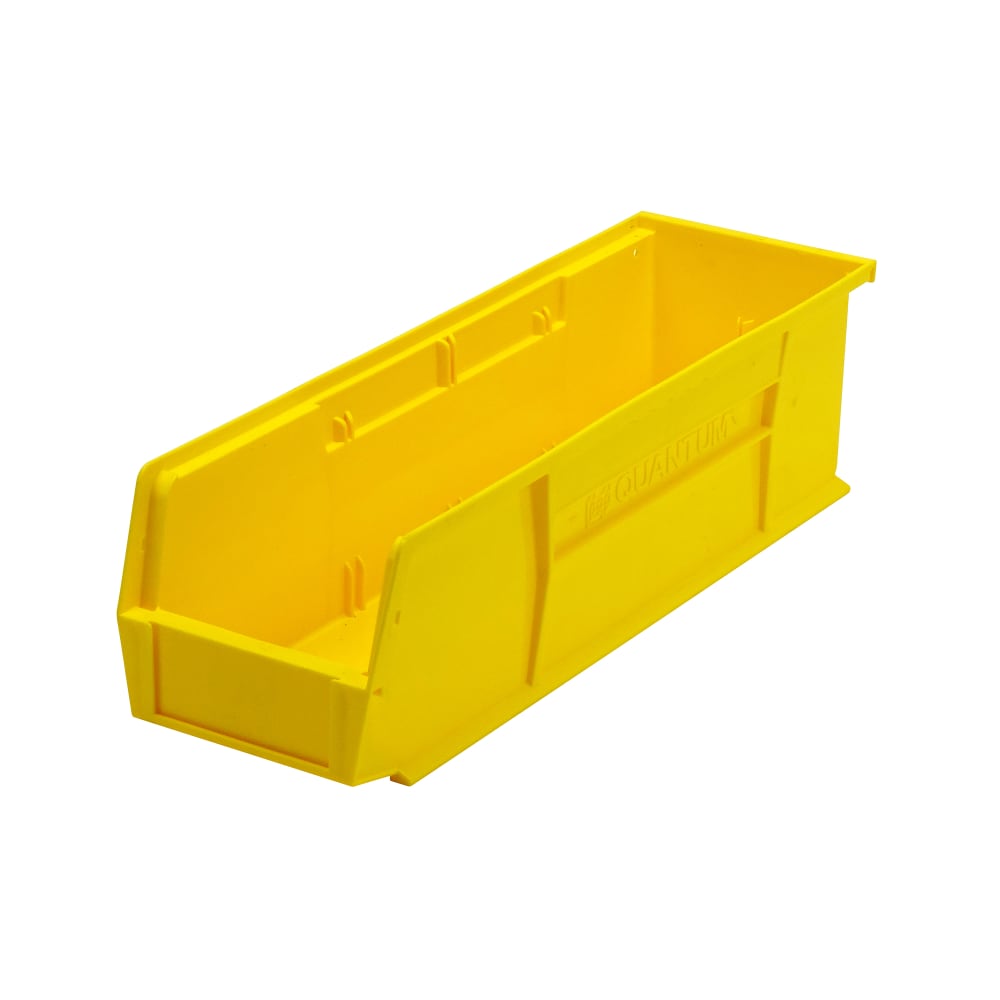 Quantum Food Service Stack & Hang Shelf Bin - 18" x 5 1/2", Yellow (QUS238)