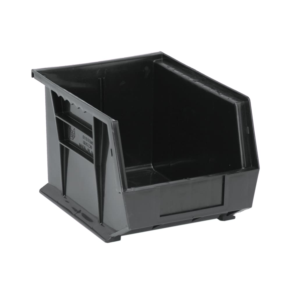 Quantum Food Service Stack & Hang Shelf Bin - 10 3/4" x 8 1/4", Black (QUS239CO)