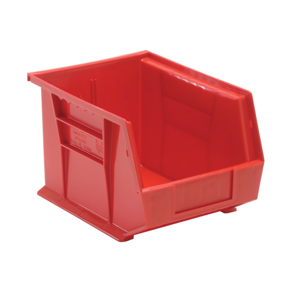 Quantum Food Service Stack & Hang Shelf Bin - 10 3/4" x 8 1/4", Red (QUS239)