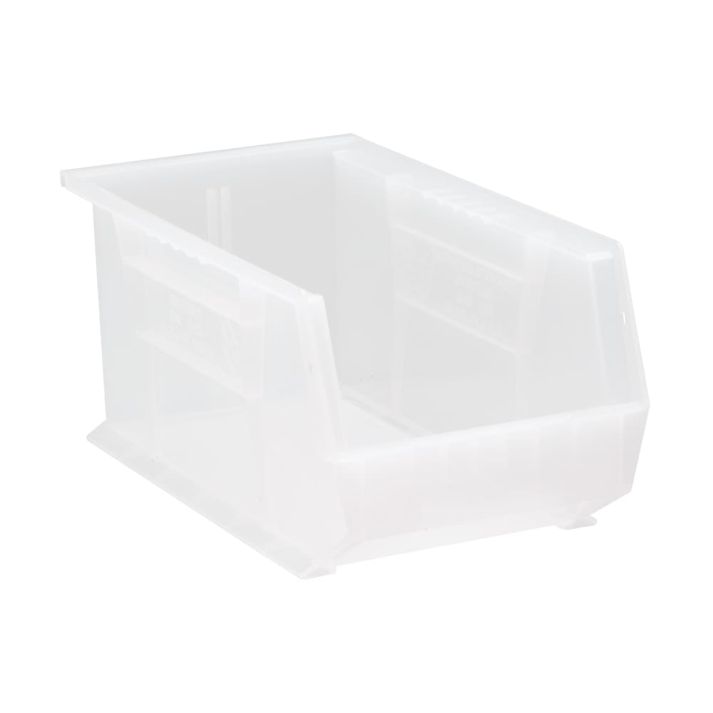 Quantum Food Service Stack & Hang Shelf Bin - 14 3/4" x 8 1/4", Clear (QUS240)