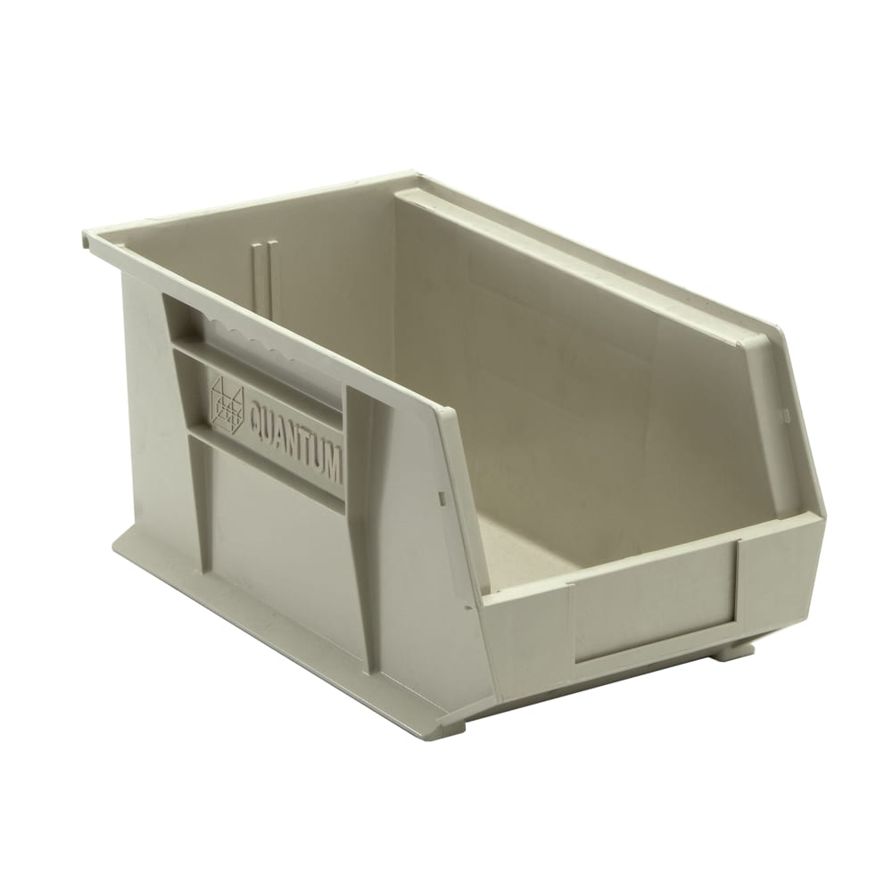 Quantum Food Service Stack & Hang Shelf Bin - 14 3/4" x 8 1/4", Stone (QUS240)
